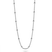 Twice As Nice Halsketting in zilver, bolletjesketting, 2.5 mm  45 cm+5 cm