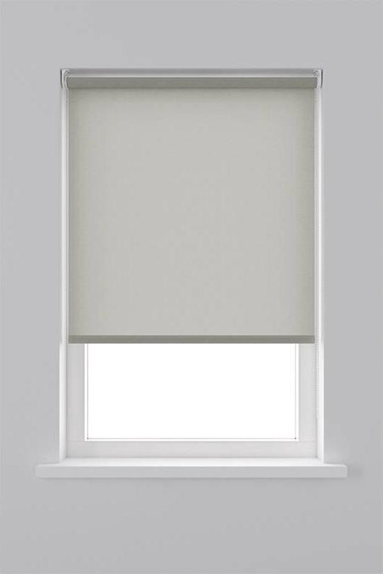 Decosol Rolgordijn Lichtdoorlatend Structuur - Licht Grijs - Maat: 210 x 190 cm