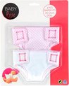 foto van Johntoy Stoffen Luiers Baby Rose Roze/wit 2 Stuks