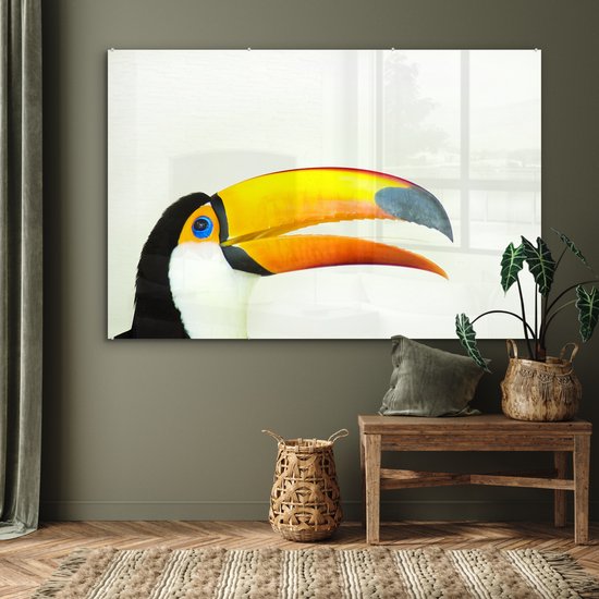 Peinture sur verre - la tête d'un toucan - 180x120 cm - Peintures sur Verre Peintures - Photo sur Glas