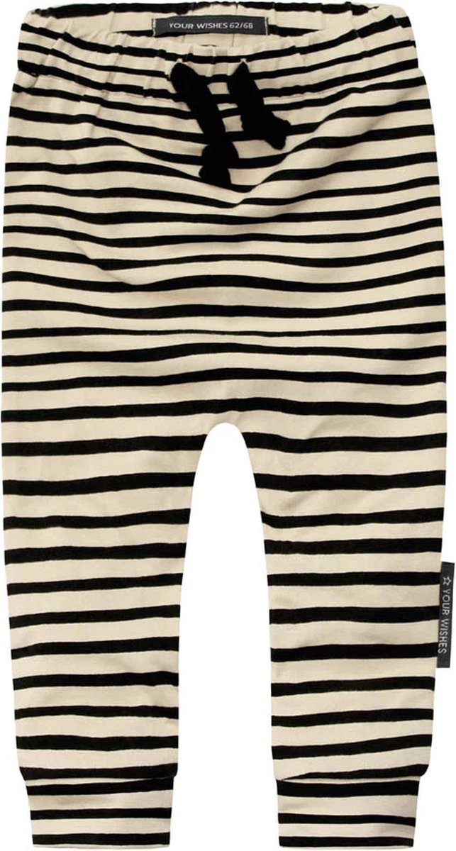 Your Wishes Stripes Jogging Nude - Sweatpants - Gestreept - Ecru/Zwart - Unisex - Maat 62/68