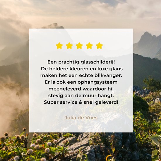 Peinture sur Verre - Berg dans la Brume - 120x80 cm - Peintures sur Verre Peintures - Photo sur Glas