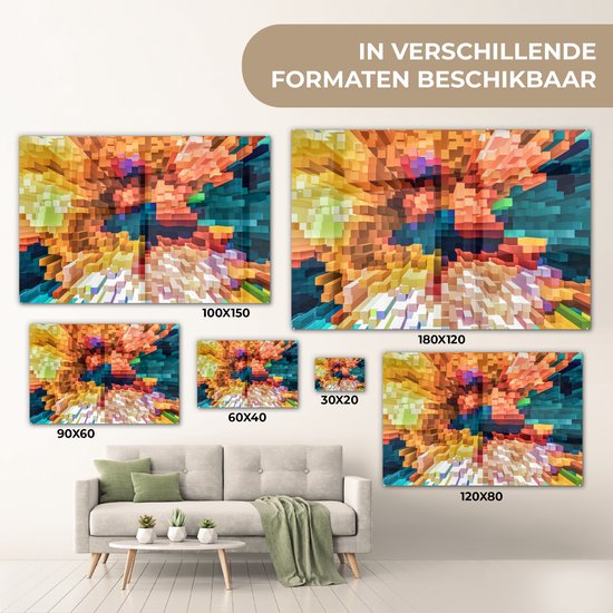 Peinture sur Verre - Figure Abstraite - 180x120 cm - Peintures sur Verre Peintures - Photo sur Glas