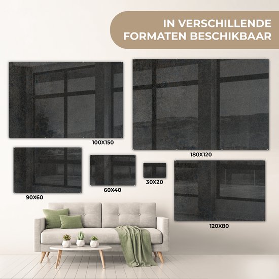 MuchoWow® Peinture sur verre 120x80 cm - Peinture sur verre acrylique - Industriel - Béton - Grijs - Structures - Rétro - Photo sur verre - Peintures