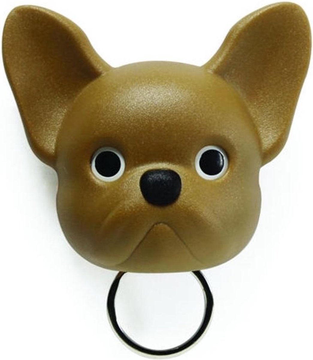 Frenchy Dog sleutelhouder - bruin