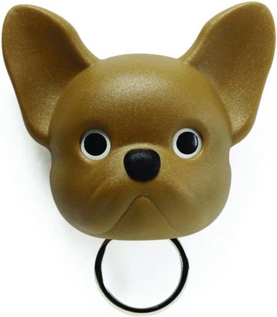 Frenchy Dog sleutelhouder - bruin