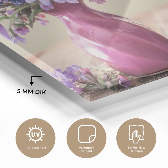 Peinture sur Verre - Printemps - Lilas - Nature Morte - 180x120 cm - Peintures Plexiglas