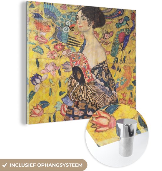 MuchoWow® Glasschilderij 50x50 cm - Schilderij acrylglas - Judith II - schilderij van Gustav Klimt - Foto op glas - Schilderijen