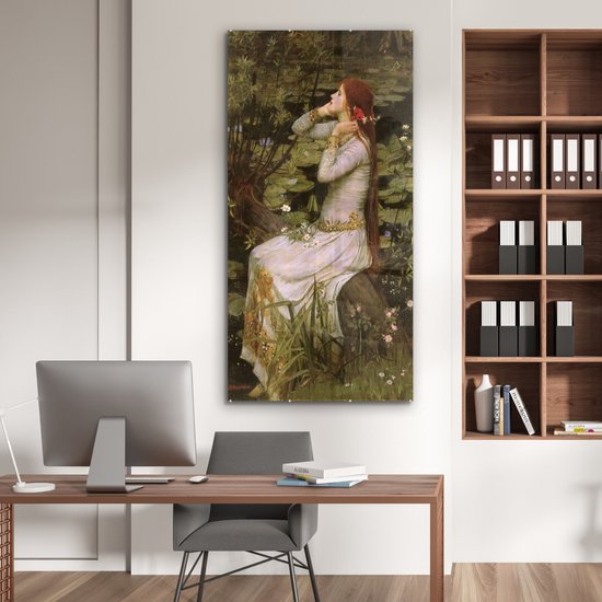 Peinture sur verre - Ophélie - peinture de John William Waterhouse - 80x160 cm - Peintures sur Verre Peintures - Photo sur Glas