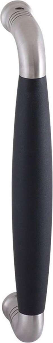 Deurgreep - RVS geborsteld - RVS - GPF - Binnendeur - GPF4952.09B Ika RVS geborsteld/zwart gebogen 157x62/141mm
