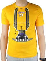 Adidas Youth GFX PL LA Lakers Tee G77938 , Kinderen, Geel, T-shirt maat: 128