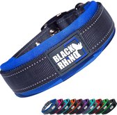 Black Rhino – Collar pour chien Comfort en néoprène super doux pour toutes les races de chiens – Heavy Duty et réfléchissant réglable (grand, Blue/noir)