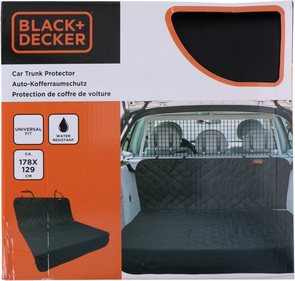 Housse de siège auto BLACK+DECKER - Fixation universelle - Fond  antidérapant 