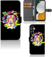 GSM Hoesje Geschikt voor Samsung Galaxy A34 Book Cover Lion Color