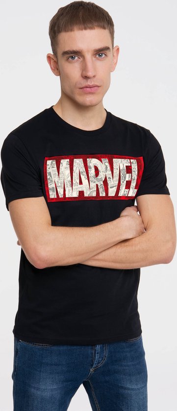 Logoshirt T-Shirt Marvel Comic Block Logo