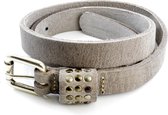 Kidzzbelts Meisjeskinderriem Smalle 1806 - Grijs - 55 cm