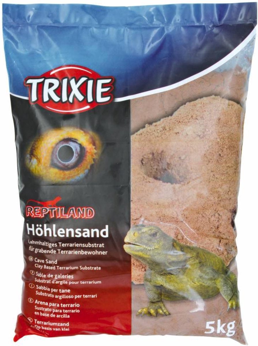 4×5 kg Trixie reptiland grottenzand voor terraria donkerrood