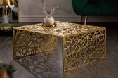 Handgemaakte salontafel ABSTRACT 60cm aluminium goud in Gap design - 40900