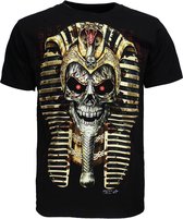 Pharao Skull 3D T-Shirt Glow in The Dark Zwart