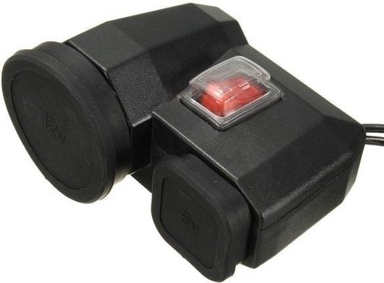 12V 2.1A motorfiets Dual USB-stopcontact Oplader Telefoon GPS Waterdicht |  bol.com