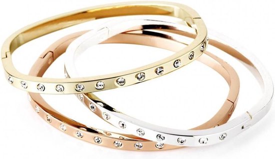 Trio de bracelets Pierre Cardin avec strass | bol.com