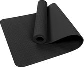 XXL Nutrition - Yogamat - Mat voor Yoga & Fitness - Extra dik: 8mm - TPE Kunststof - Incl. Schoudertas - 183x61cm - Zwart