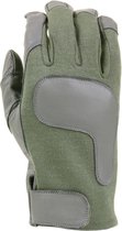Airsoft handschoenen nomex/leer groen