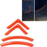 4 Stks / set Universele Auto Styling PVC Autodeur Rand Anti Collision Sticker Deur Anti-Rub Strips Autodeur Scratch Protector (oranje)