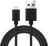 FLOVEME 1.5A 2m PVC + aluminium hoofd USB naar Micro USB Data Sync oplaadkabel, voor Galaxy, HTC, Google, LG, Sony, Huawei, Xiaomi, Lenovo en andere smartphones (zwart)