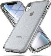 Schokbestendige Terminator Style Glitter Powder Protector Case voor iPhone XR (grijs)