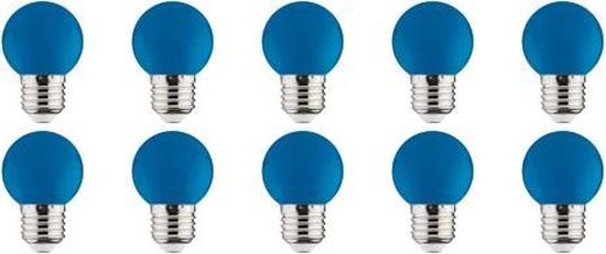 LED Lamp 10 Pack - Romba - Blauw Gekleurd - E27 Fitting - 1W