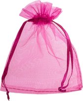 Organza Zakjes (7 x 9 cm) Fuchsia (25 Stuks)