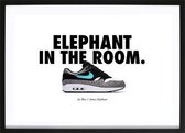 Elephant In The Room (29,7x42cm) - Wallified - Tekst - Zwart Wit - Poster - Wall-Art - Woondecoratie - Kunst - Posters