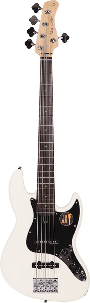 elektrische basgitaar - V3+ 5/AWH - 5-snarig, actief, antique white
