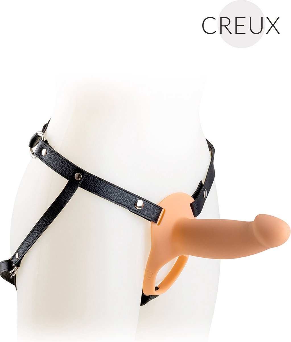 Goedkoopste Virgite - Holle Strap-on - Lichte Huidskleur