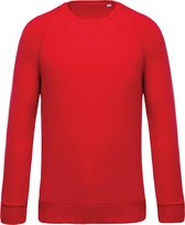 Biologische herensweater met ronde hals Kariban Rood - XXL