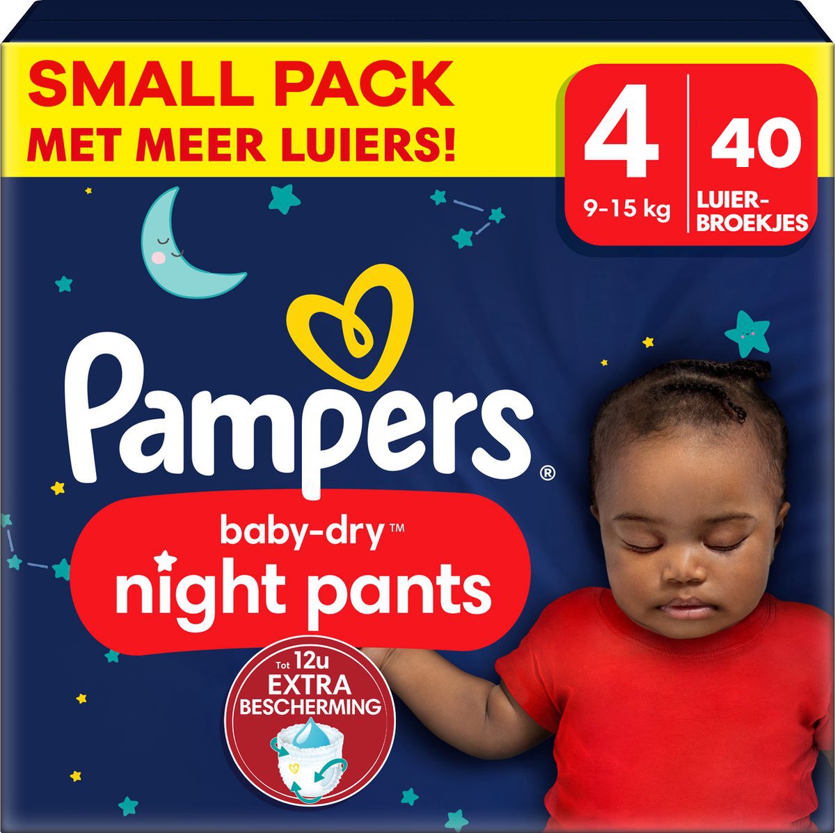 Pampers - Baby Dry Night Pants - Maat 4 - Small Pack - 40 stuks - 9/15 KG - Pampers