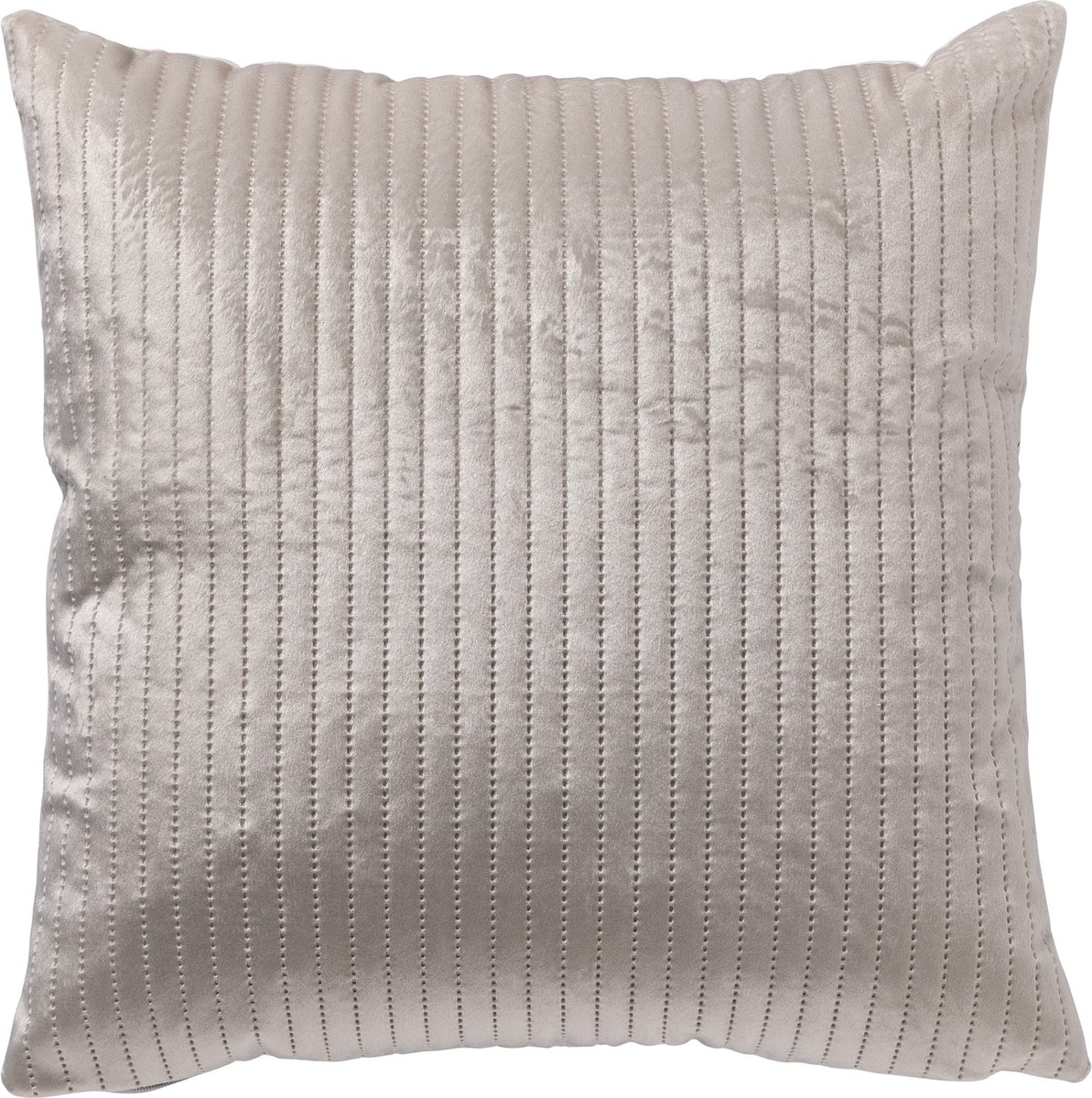 Dutch Decor DAVID - kussenhoes 40x40 cm - gestikt streepje - Pumice Stone - beige - met rits - zonder binnenkussen Lichtbeige