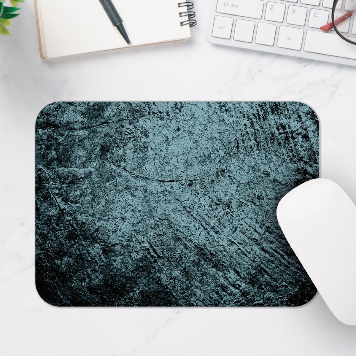 Muismat - Textuur in Rots - 25x18 cm - 2 mm Dik - Muismat van Vinyl