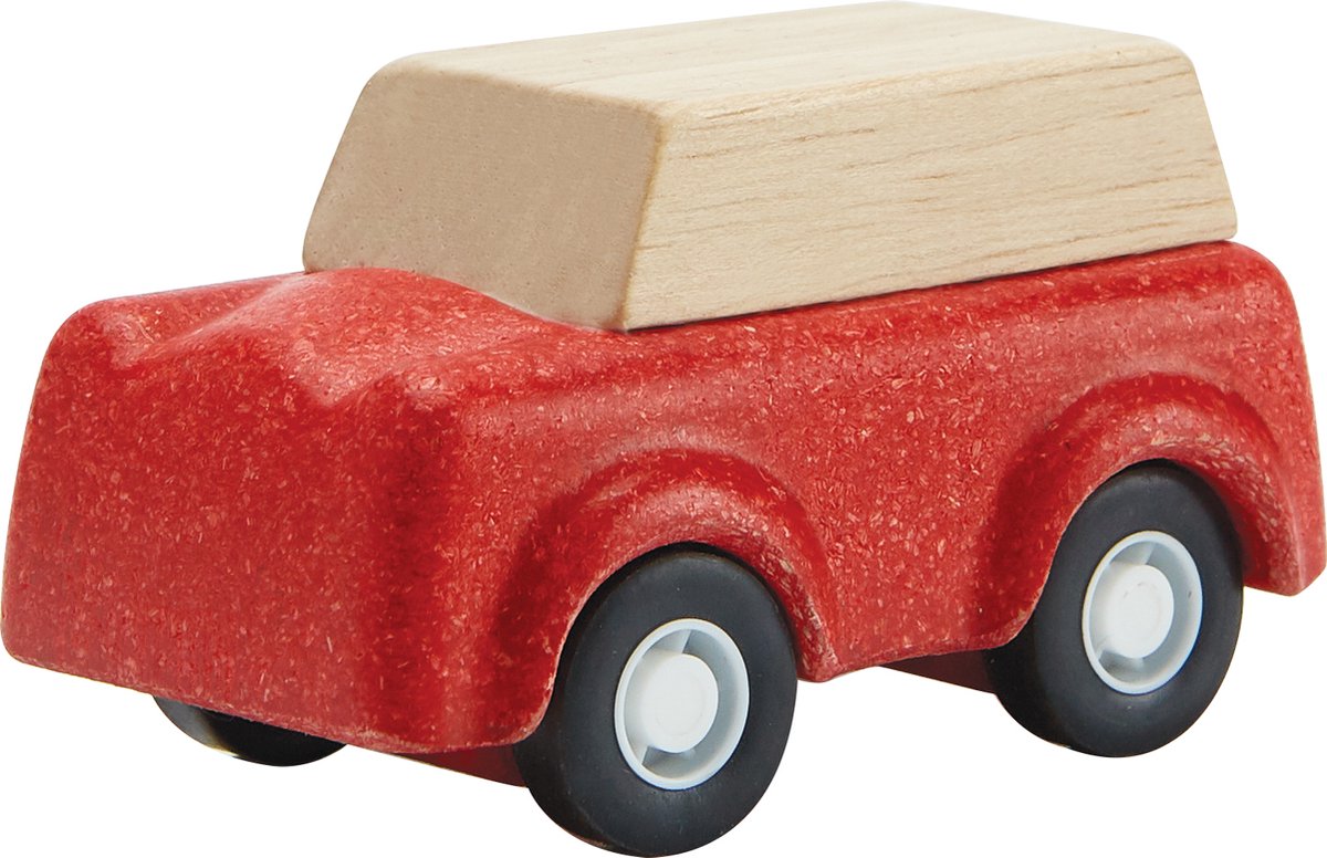 PlanToys Houten Speelgoed Rode SUV