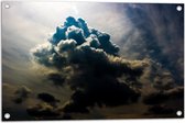 Tuinposter – Donkere Wolken voor de Zon - 75x50 cm Foto op Tuinposter (wanddecoratie voor buiten en binnen)