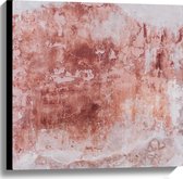 Canvas - Textuur en Vlekken Bruin op Muur - 60x60 cm Foto op Canvas Schilderij (Wanddecoratie op Canvas)