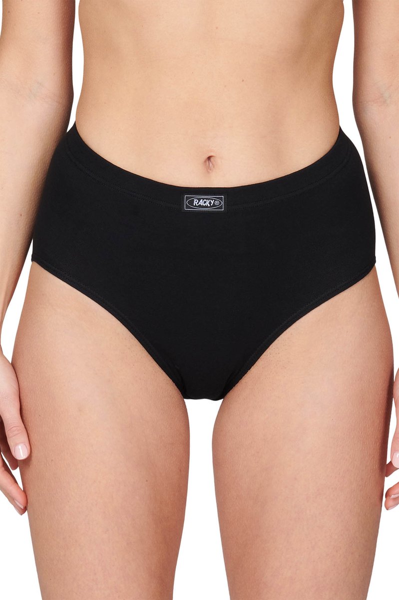 Ondergoed dames Taille slip - Betaalbare hoge dames onderbroek katoen - Zwart / L