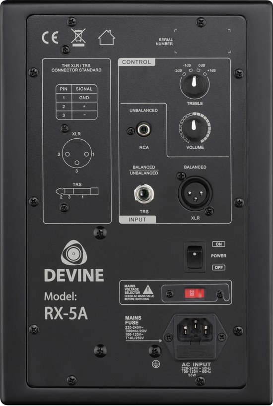 Devine RX-5A Black actieve studiomonitor (per stuk)