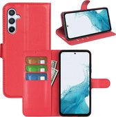 Samsung Galaxy A54 Hoesje - MobyDefend Kunstleren Wallet Book Case (Sluiting Voorkant) - Rood - GSM Hoesje - Telefoonhoesje Geschikt Voor Samsung Galaxy A54