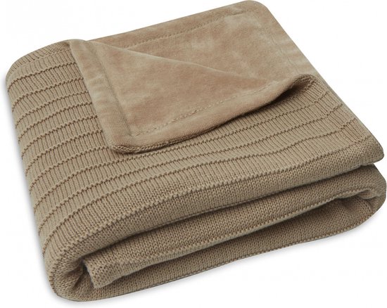 Jollein Baby Deken Ledikant Velvet Pure Knit - Biscuit