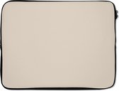 SleevesAndCases - Laptophoes - Beige - Effen kleur - Laptop sleeve - Laptop case - Voor laptop - 17 Inch - Laptoptas