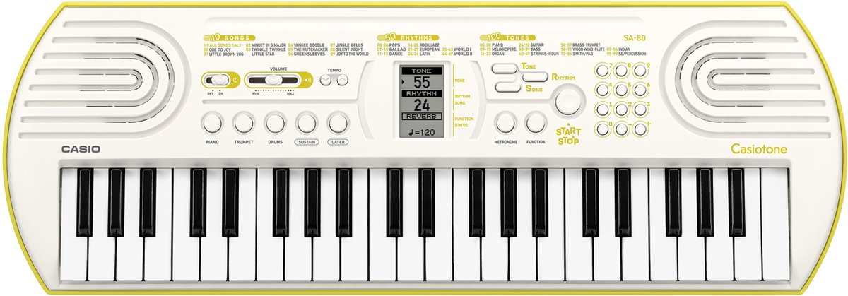 Bol.com Casio SA-80 (white/green) - Keyboard aanbieding