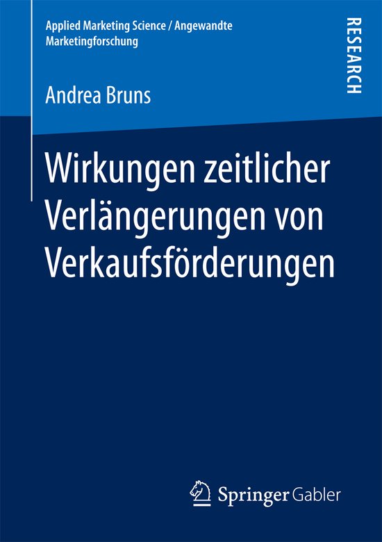 Wirkungen zeitlicher Verlängerungen von Verkaufsförderunge ... - cover