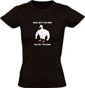 Mess with the honk, you get the bonk Dames T-shirt - sterk - sportschool - gym - bodybuilder - fitness - gans - grappig